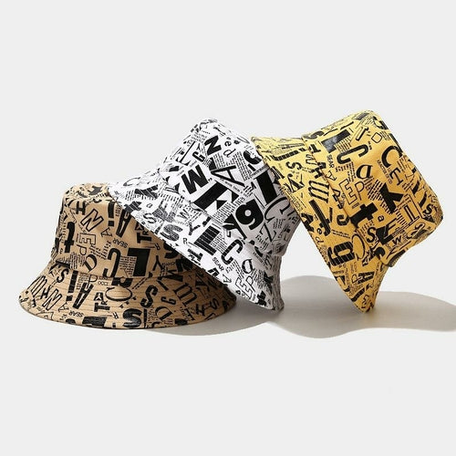 City Chic: Graffiti Letter Bucket Hat! - men's graphic t-shirts, Men's Shorts, Men's swim trunks, Men's Joggers, womens crop tee, womens crop top, Women's Hoodies, High Waisted Bikini, String Bikini Swimwear Sets, mens sweatpants, mens underwear, womens dresses, mens high top canvas shoes, men slides, Athletic Women Shoes, Women's canvas shoes, reversible bucket hat, best travel backpack -  Urban Style