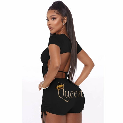 Summer Set: 2 Pcs Women's Backless Tops & Shorts Combo - men's graphic t-shirts, Men's Shorts, Men's swim trunks, Men's Joggers, womens crop tee, womens crop top, Women's Hoodies, High Waisted Bikini, String Bikini Swimwear Sets, mens sweatpants, mens underwear, womens dresses, mens high top canvas shoes, men slides, Athletic Women Shoes, Women's canvas shoes, reversible bucket hat, best travel backpack -  Urban Style