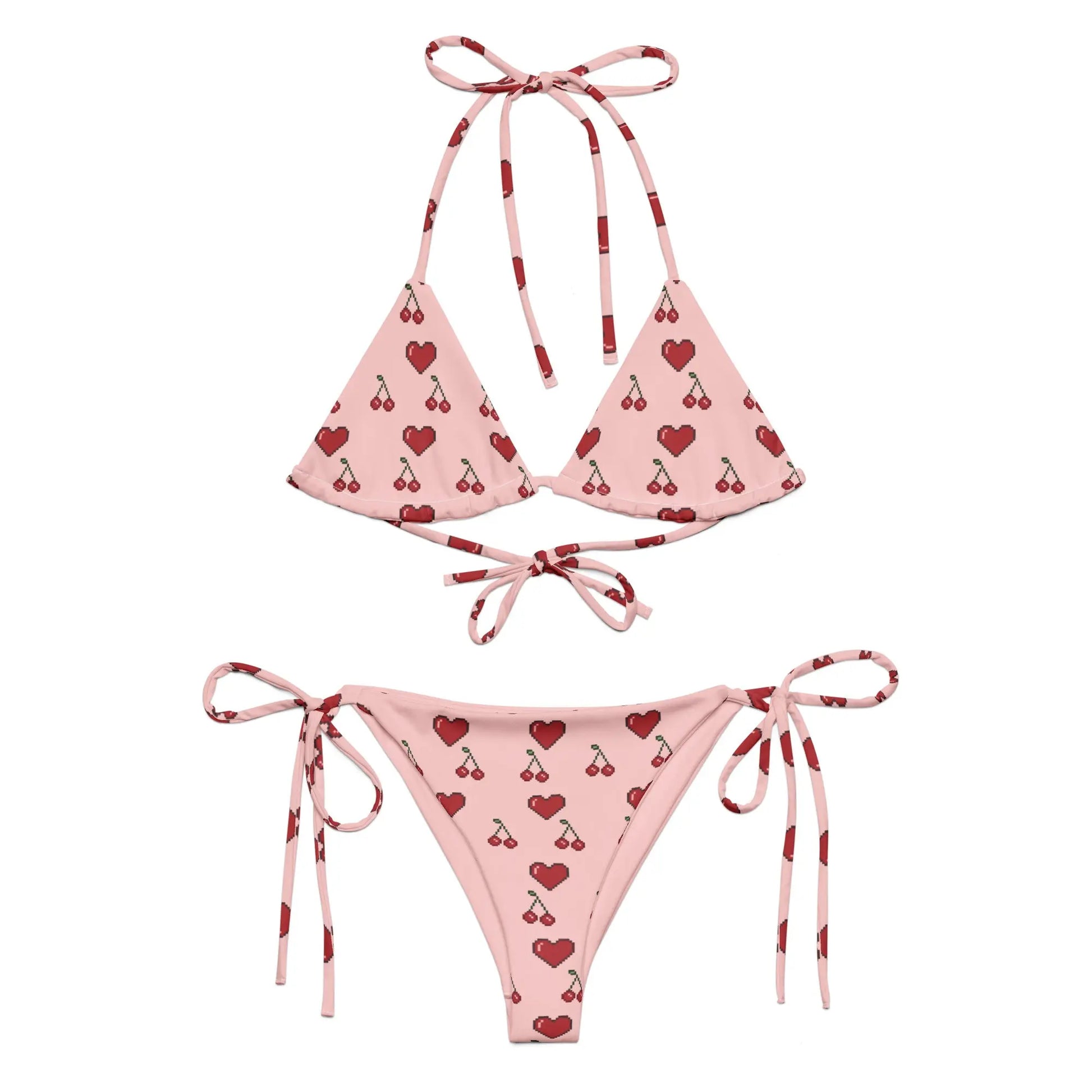 Pink Women's Swimwear String Bikini Set UPF 50+ - men's graphic t-shirts, Men's Shorts, Men's swim trunks, Men's Joggers, womens crop tee, womens crop top, Women's Hoodies, High Waisted Bikini, String Bikini Swimwear Sets, mens sweatpants, mens underwear, womens dresses, mens high top canvas shoes, men slides, Athletic Women Shoes, Women's canvas shoes, reversible bucket hat, best travel backpack -  Urban Style