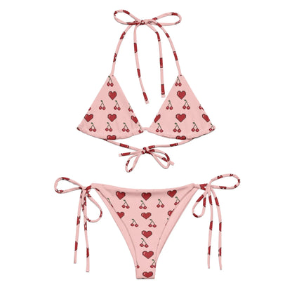 Pink Women's Swimwear String Bikini Set UPF 50+ - men's graphic t-shirts, Men's Shorts, Men's swim trunks, Men's Joggers, womens crop tee, womens crop top, Women's Hoodies, High Waisted Bikini, String Bikini Swimwear Sets, mens sweatpants, mens underwear, womens dresses, mens high top canvas shoes, men slides, Athletic Women Shoes, Women's canvas shoes, reversible bucket hat, best travel backpack -  Urban Style